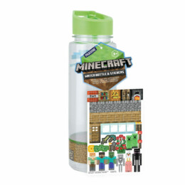 PALADONE PP8508MCF Minecraft Water Bottle with Stickers | Paladone