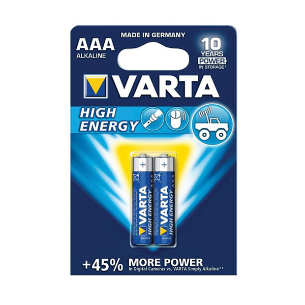 VARTA Alkaline Ηigh Energy Batteries 2 x AAA | Varta