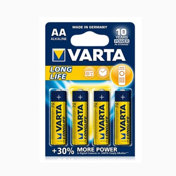 VARTA Alkaline Long Life Batteries 4XAA Size | Varta