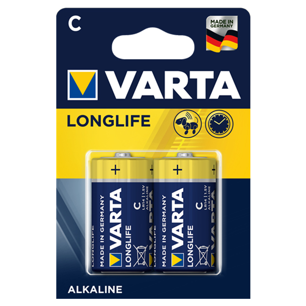 VARTA Alkaline Long Life Batteries 2xC | Varta