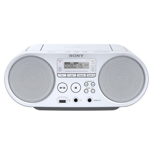 SONY ZS-PS50W Portable Radio with CD Player, White | Sony