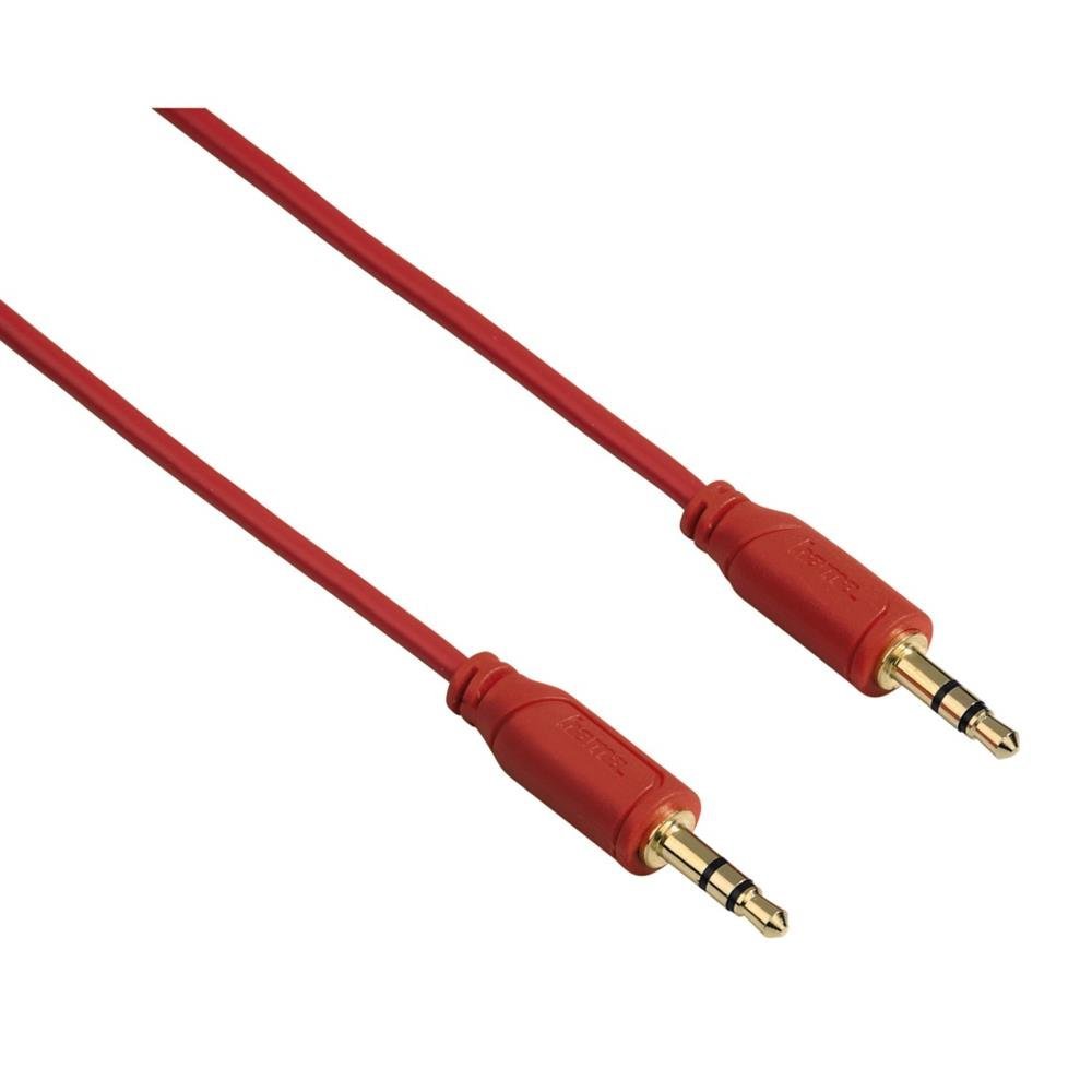 HAMA 135783 Cable 3.5 Jack Flexi 0.75cm, Red | Hama