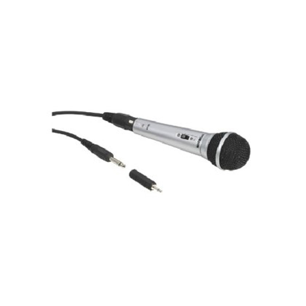 THOMSON M151 Dynamic Microphone for karaoke, Silver | Hama