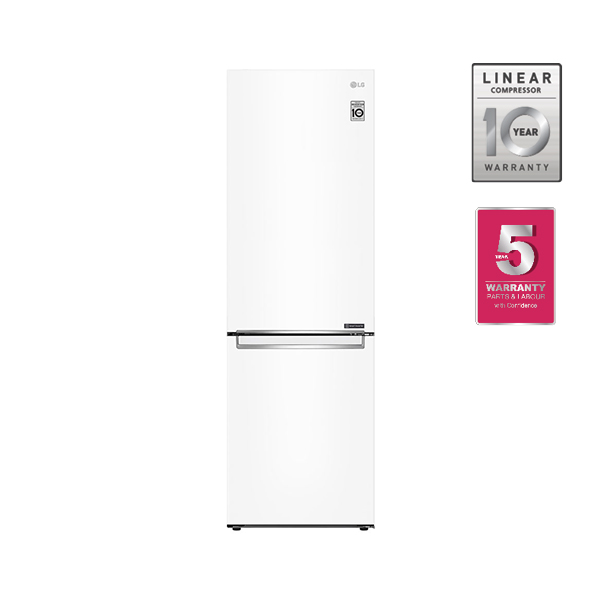 LG GBB72SWEFN Combi Refrigerator with Inverter, White | Lg