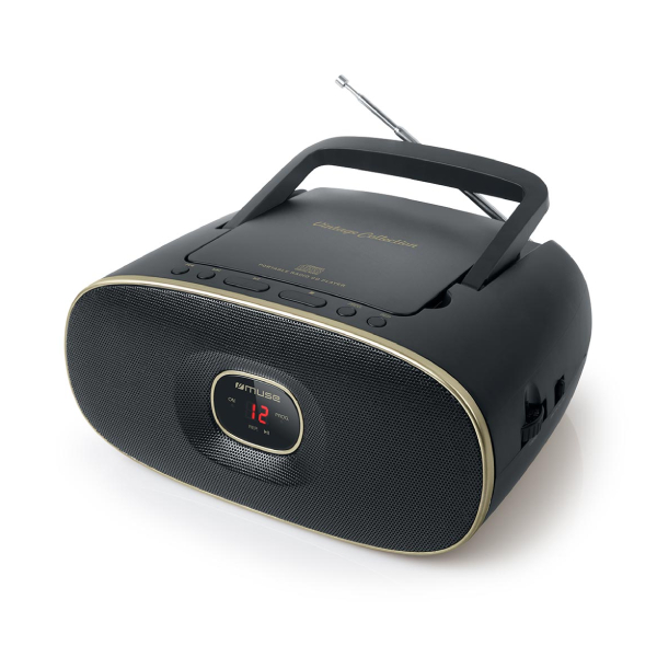 MUSE MD-202 VT Portable Radio with CD Player, Black | Muse