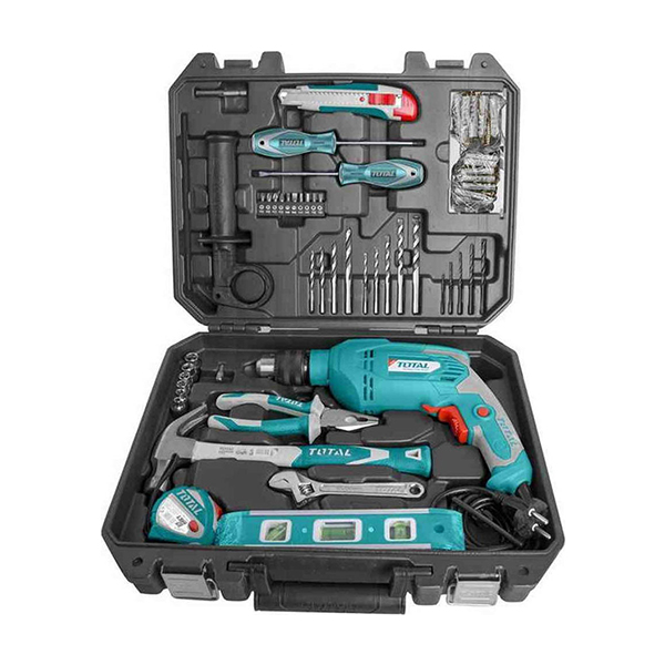 TOTAL THKTHP1012 Set Impact Drill and Hand Tools, 101 Pieces | Total