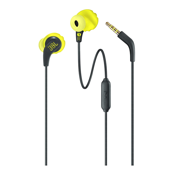 JBL Endurance Run Sports Wired Headphones, Yellow | Jbl