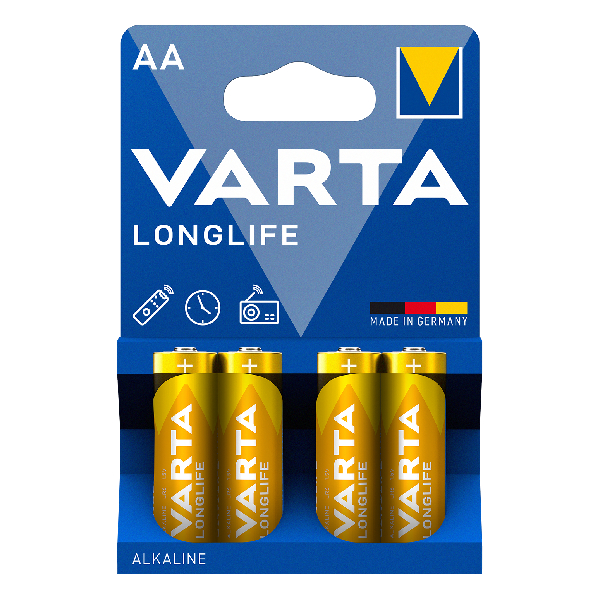 VARTA Alkaline Longlife Μπαταρίες  Μέγεθος 4xAA | Varta