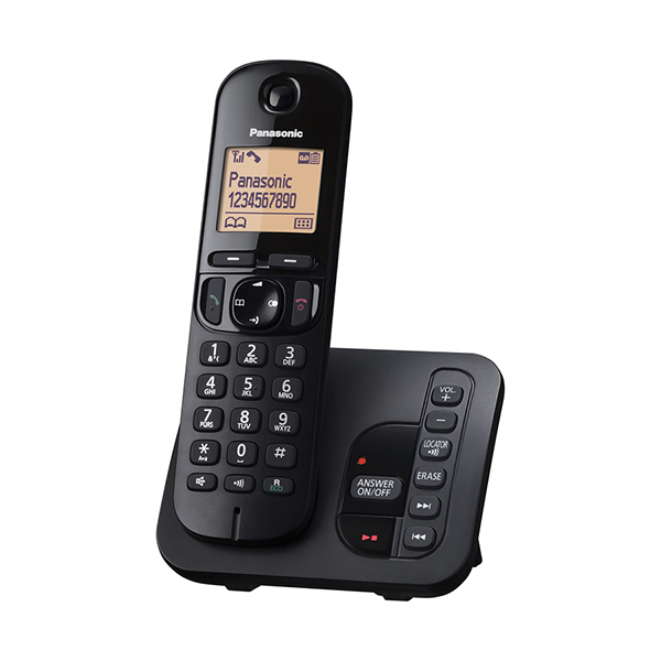 PANASONIC KX-TGC220EB Ασύρματο Τηλέφωνο με Αυτόματο Τηλεφωνητή, Μαύρο | Panasonic