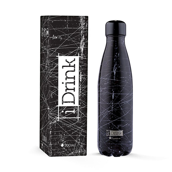 i-Drink ID0088 Grunge Black Μπουκάλι Νερού | I-drink