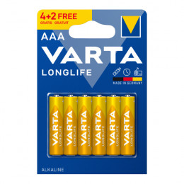 VARTA Alkaline Long Life Batteries 4+2 x AAA Size | Varta