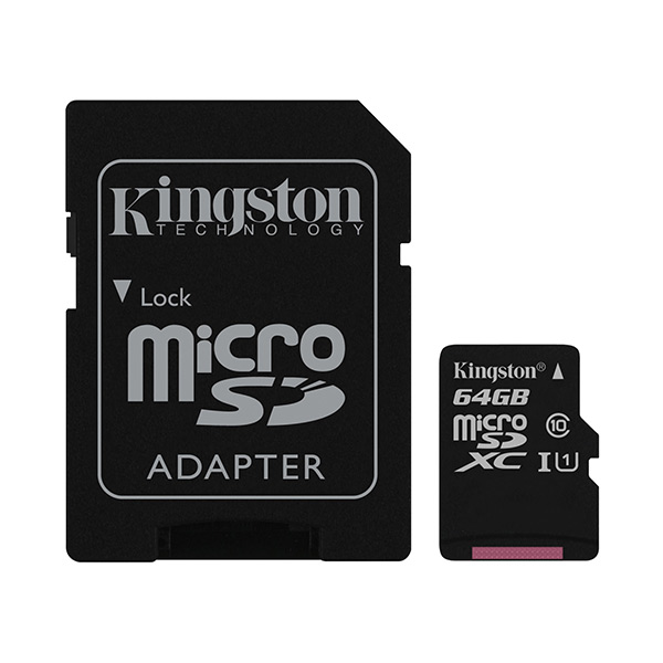 KINGSTON SDCS Κάρτα Μνήμης 64GB Class 10 + Adapter/Mobile