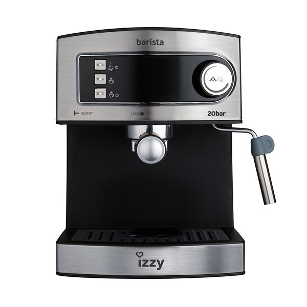 IZZY 222537 Barista Kαφετιέρα Espresso, Aνοξείδωτο Aτσάλι