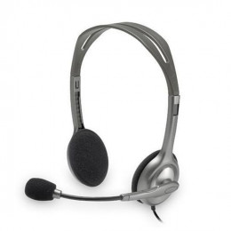 LOGITECH H110 Stereo Heaphones, Grey | Logitech
