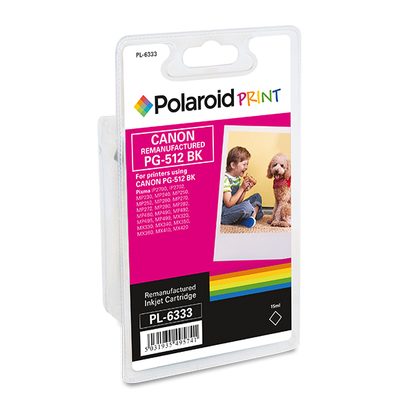 POLAROID CANON PG-512BK Μελάνι, Μαύρο | Polaroid| Image 1