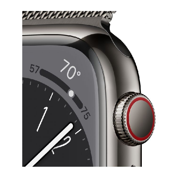 APPLE Watch Series 8 GPS + Cellular 41mm, Γραφίτης Ανοξείδωτο Ατσάλι με Milanese Loop | Apple| Image 3