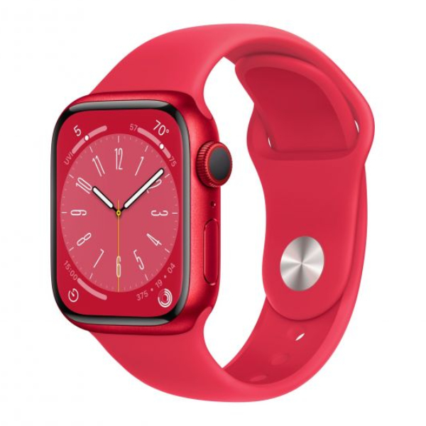 APPLE Watch Series 8 GPS + Cellular 45mm, Αλουμίνιο με Κόκκινο Αθλητικό Λουράκι | Apple| Image 1