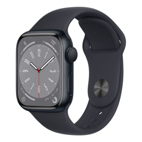 APPLE Watch Series 8 GPS + Cellular 45mm, Αλουμίνιο με Μαύρο Αθλητικό Λουράκι | Apple| Image 1
