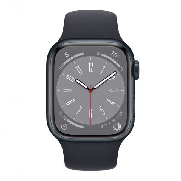 APPLE Watch Series 8 GPS + Cellular 45mm, Αλουμίνιο με Μαύρο Αθλητικό Λουράκι | Apple| Image 2