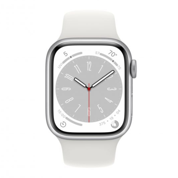 APPLE Watch Series 8 GPS + Cellular 45mm, Αλουμίνιο με Άσπρο Αθλητικό Λουράκι | Apple| Image 2
