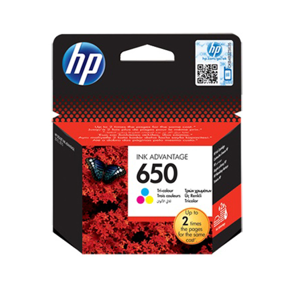 HP 650 Tri-Colour Cartridge Ink