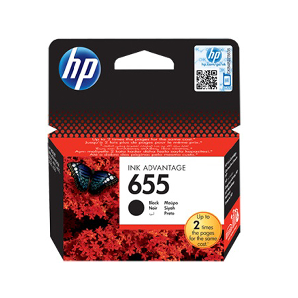 HP 655 Cartridge Ink, Black