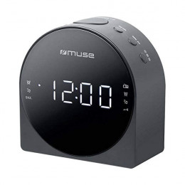MUSE M-185 CR Radio Alarm Clock, Black | Muse