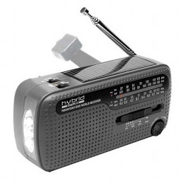 MUSE MH-07 DS Hybrid Portable Radio, Silver | Muse