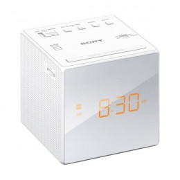 SONY ICFC1W Radio Alarm Clock, White | Sony