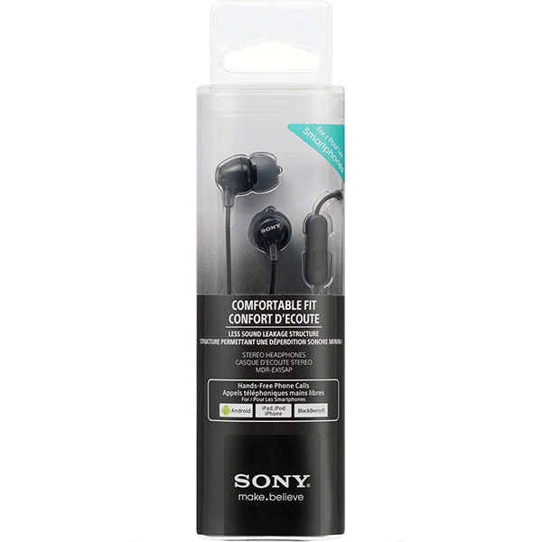 SONY MDREX15APB.CE7 Earphones, Black | Sony| Image 2