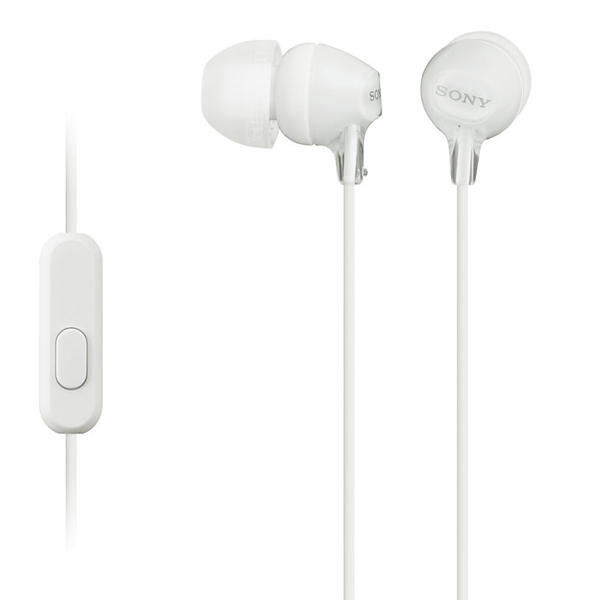 SONY MDREX15APW.CE7 In-Ear Headphones with Mic/Remote, White