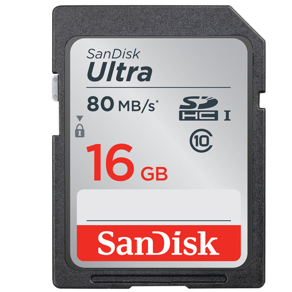 SANDISK 16GB Ultra UHS-I SDHC Κάρτα Μνήμης Class 10