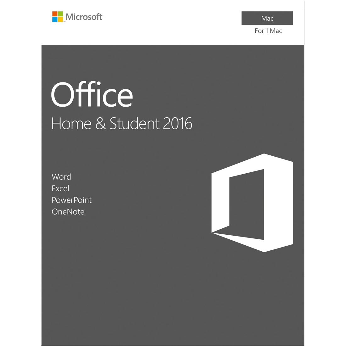 MICROSOFT OFFICE for Mac Home and Student 2016 Software