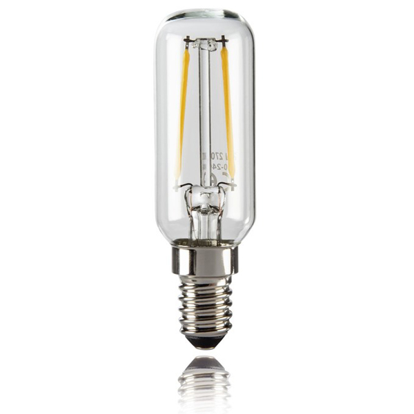 XAVAX LED Filament Lamp for Refrigerators, E14, 2 W, T25, Warm White