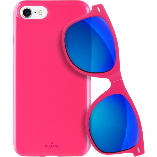 PURO Σετ Θήκη για iPhone + Γυαλιά Ήλιου, Ροζ | Puro| Image 1