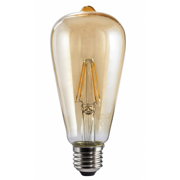 XAVAX 112561 E27 600lm replaces 47W Vintage LED Bulb, Warm White