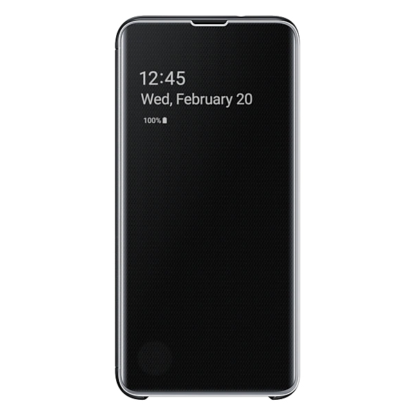 SAMSUNG Flip Cover Clear View for Samsung Galaxy S10e, Black