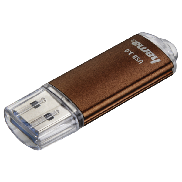 HAMA 124005 "Laeta" USB Flash Drive, USB 3.0, 128 GB, 40 MB/s, brown