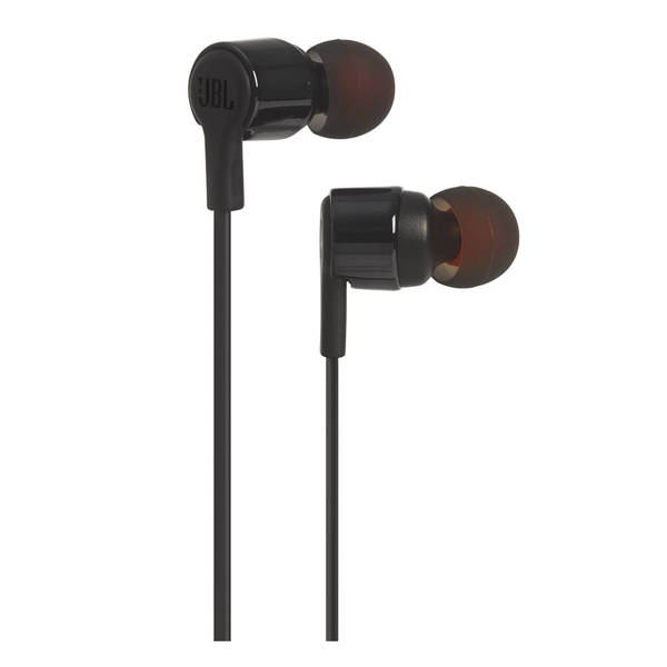 JBL T210 Pure Bass In-Ear Heaphones with Microphone, Black