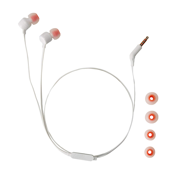 JBL T110 Pure Bass Ιn-Ear Headphones with Microphone, White | Jbl| Image 2