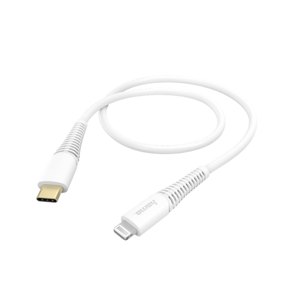 HAMA 183309 Fast Charging/Data Cable, USB-C - Lightning, 1.5 m, White