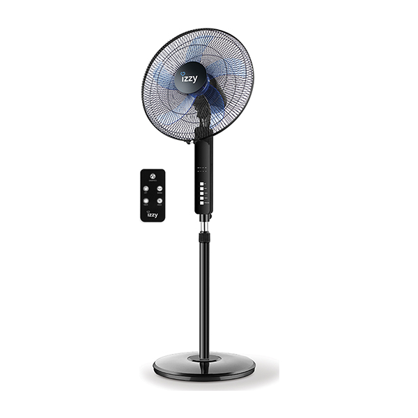 IZZY 223728 Floor Fan with Remote Control 16", Black