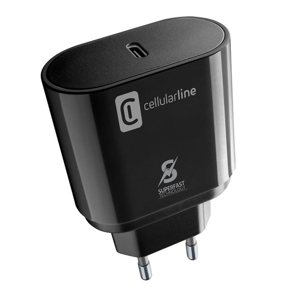 CELLULAR LINE Φορτιστής με Καλώδιο USB Type-C, Μαύρο | Cellular-line| Image 2