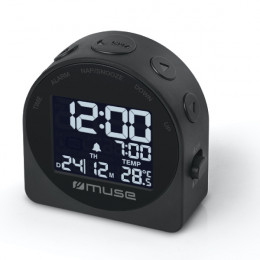 MUSE M-09 C Alarm Clock, Black | Muse
