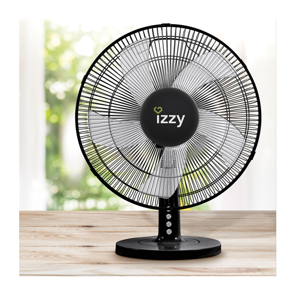 IZZY 223917 Desktop Fan, 16" Black | Izzy| Image 3