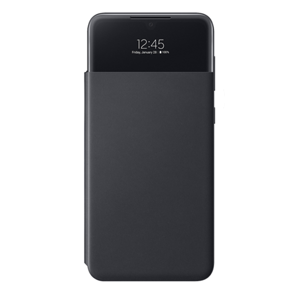 SAMSUNG S View Θήκη Πορτοφόλι για Samsunγ Galaxy A33 Smartphone, Μαύρο