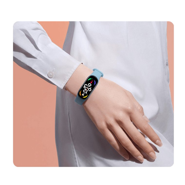 XIAOMI BHR6200GLSilicone Strap for Mi Band 7 Smartwatch, Sky Blue | Xiaomi| Image 2