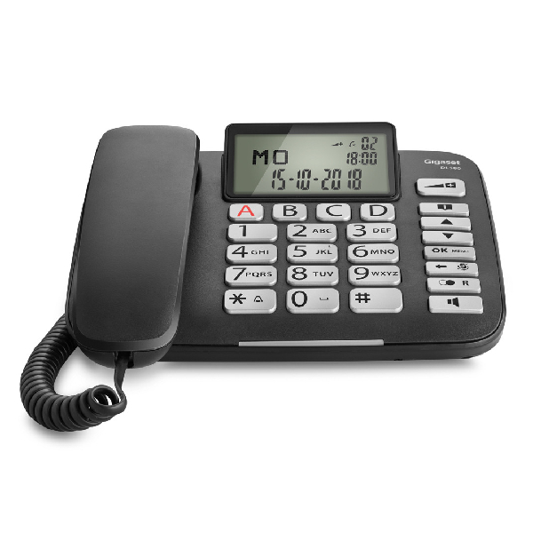 GIGASET DL580 Corded Telephone, Black