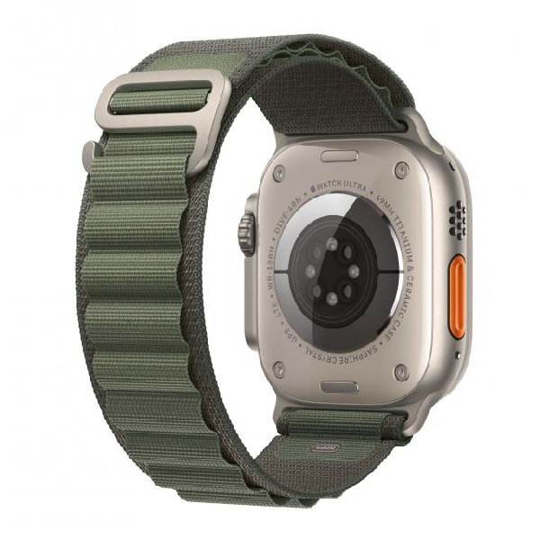APPLE Watch Ultra GPS + Cellular 49mm, Τιτάνιο με Πράσινο Alpine Loop Large | Apple| Image 3