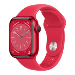 APPLE Watch Series 8 GPS 41mm, Aluminum with Red Sports Band | Apple